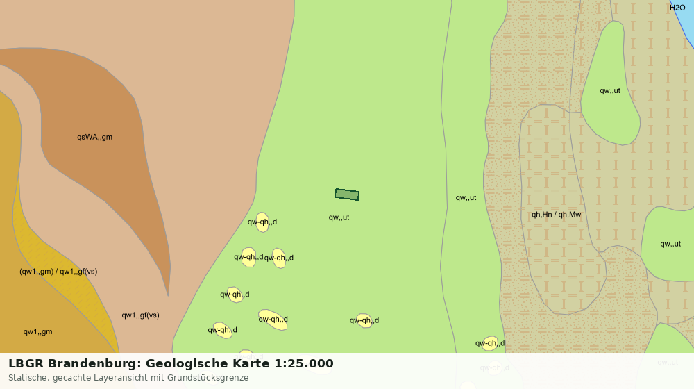 Statische Kartenansicht: LBGR Brandenburg: Geologische Karte 1:25.000