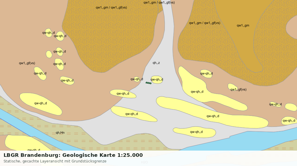 Statische Kartenansicht: LBGR Brandenburg: Geologische Karte 1:25.000