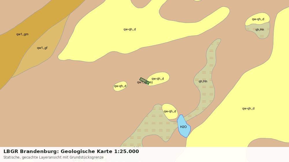 Statische Kartenansicht: LBGR Brandenburg: Geologische Karte 1:25.000