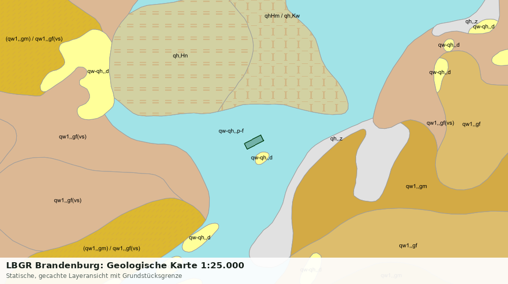 Statische Kartenansicht: LBGR Brandenburg: Geologische Karte 1:25.000