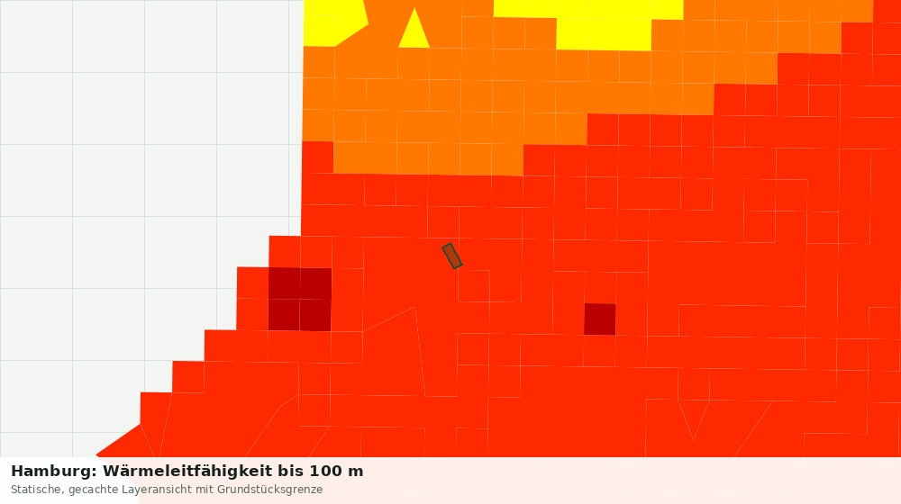 Statische Kartenansicht: Hamburg: Wärmeleitfähigkeit bis 100 m