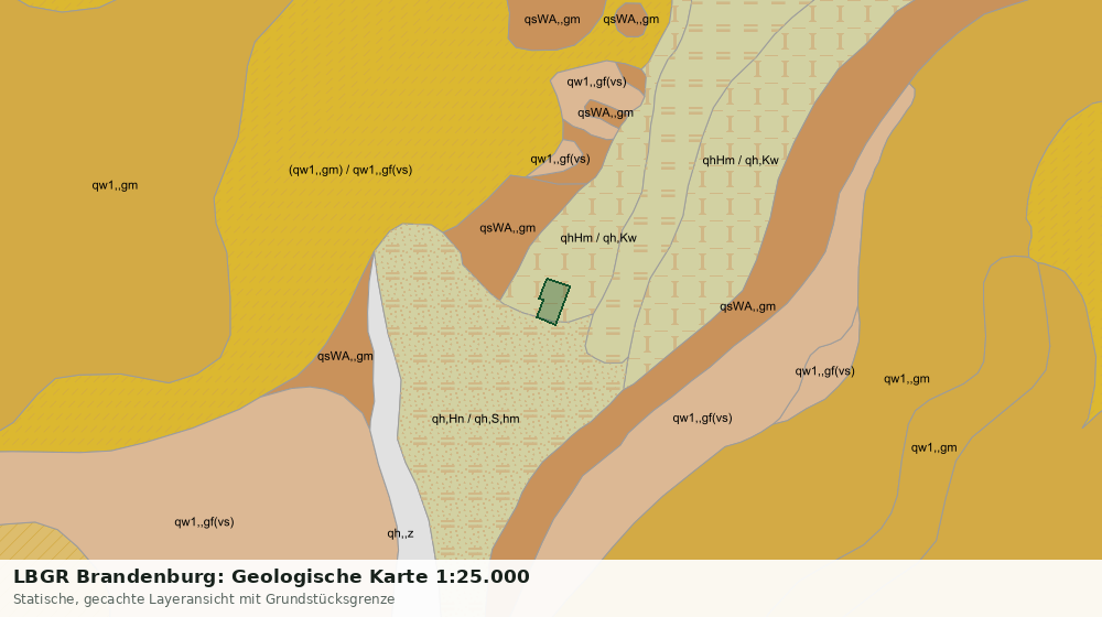 Statische Kartenansicht: LBGR Brandenburg: Geologische Karte 1:25.000