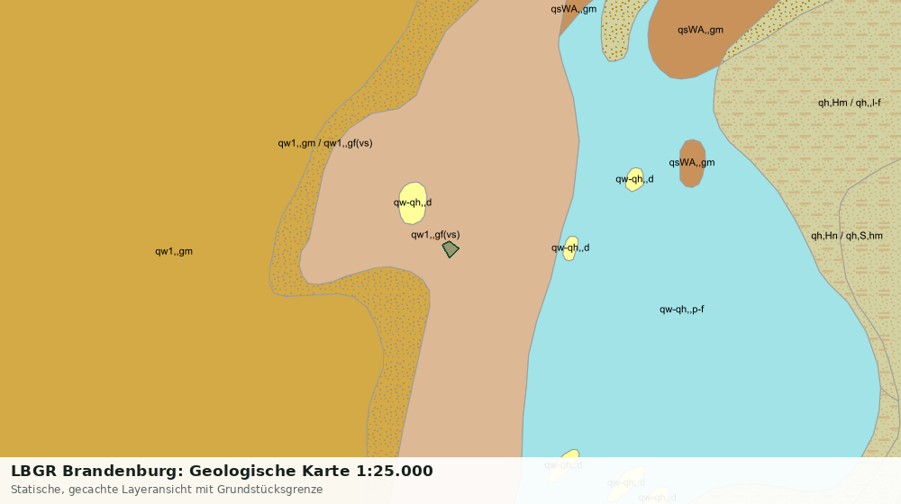 Statische Kartenansicht: LBGR Brandenburg: Geologische Karte 1:25.000