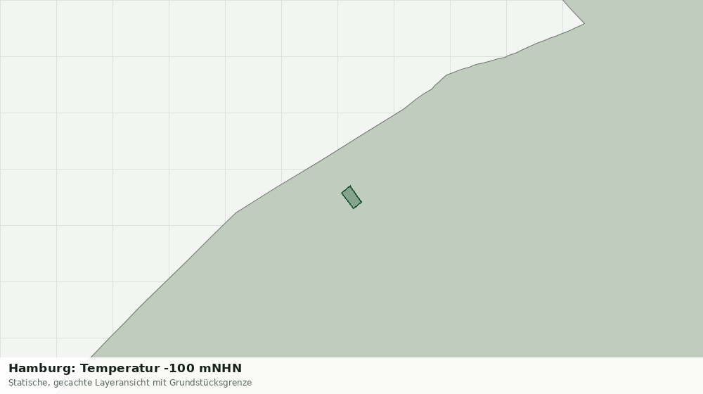Statische Kartenansicht: Hamburg: Temperatur -100 mNHN