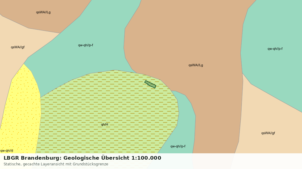 Statische Kartenansicht: LBGR Brandenburg: Geologische Übersicht 1:100.000