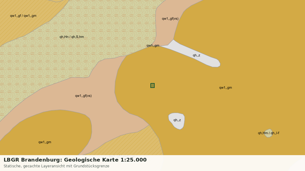 Statische Kartenansicht: LBGR Brandenburg: Geologische Karte 1:25.000