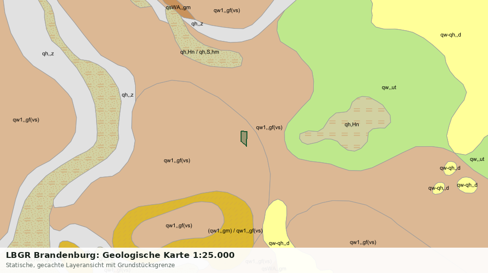 Statische Kartenansicht: LBGR Brandenburg: Geologische Karte 1:25.000