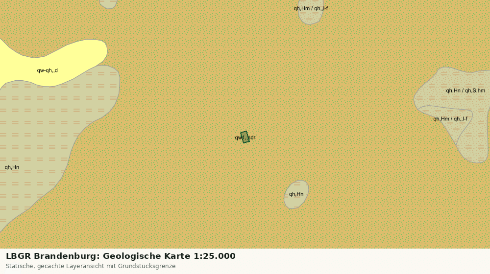 Statische Kartenansicht: LBGR Brandenburg: Geologische Karte 1:25.000