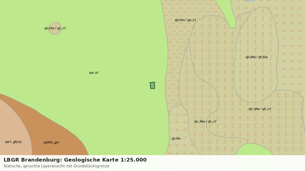 Statische Kartenansicht: LBGR Brandenburg: Geologische Karte 1:25.000