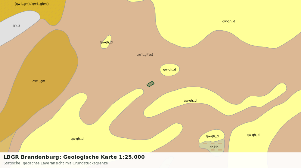 Statische Kartenansicht: LBGR Brandenburg: Geologische Karte 1:25.000
