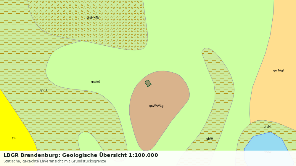 Statische Kartenansicht: LBGR Brandenburg: Geologische Übersicht 1:100.000