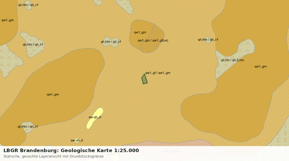 Statische Kartenansicht: LBGR Brandenburg: Geologische Karte 1:25.000