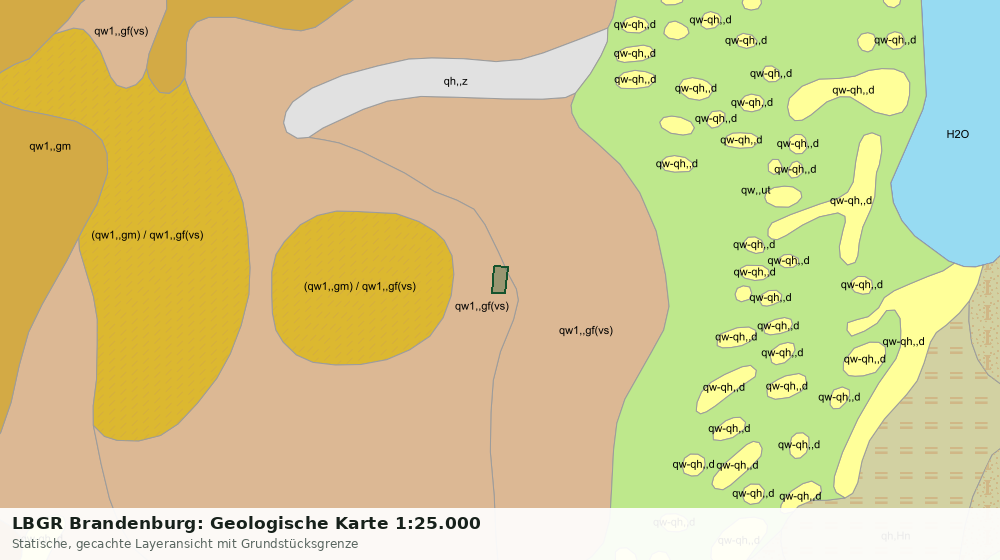 Statische Kartenansicht: LBGR Brandenburg: Geologische Karte 1:25.000