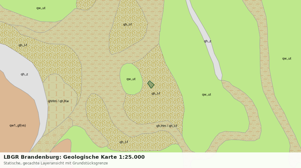 Statische Kartenansicht: LBGR Brandenburg: Geologische Karte 1:25.000