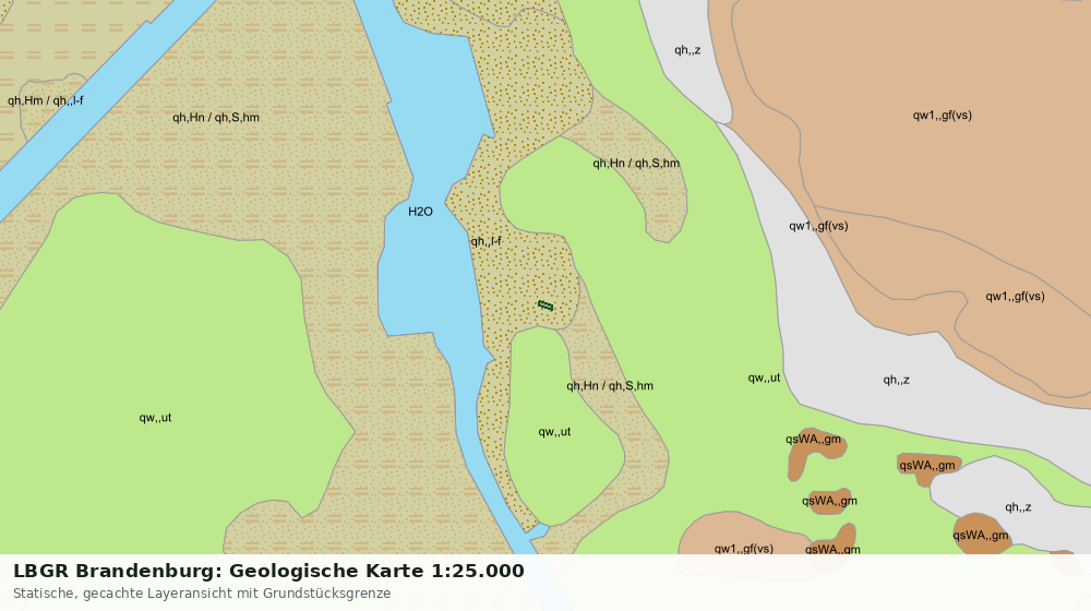 Statische Kartenansicht: LBGR Brandenburg: Geologische Karte 1:25.000