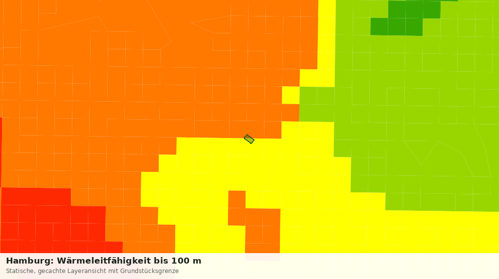 Statische Kartenansicht: Hamburg: Wärmeleitfähigkeit bis 100 m