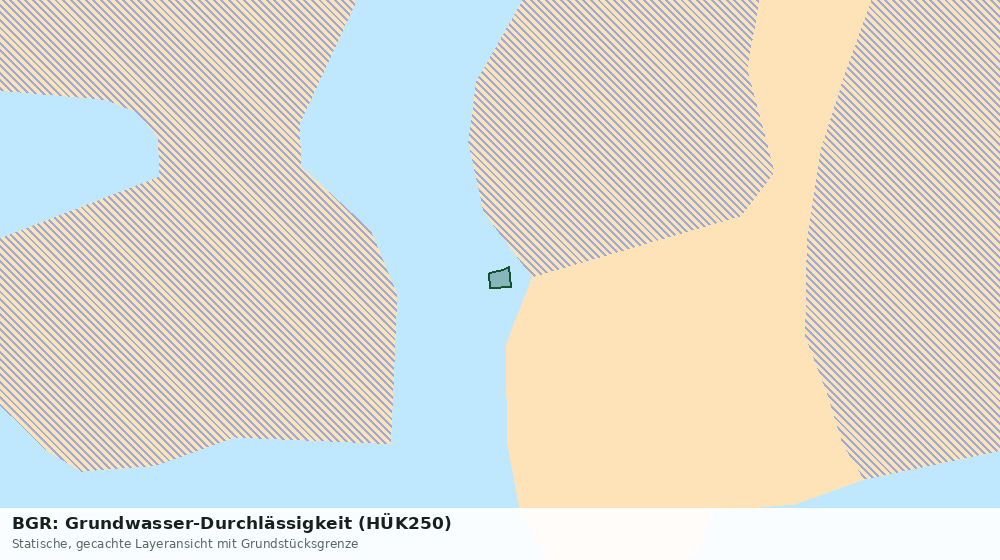Statische Kartenansicht: BGR: Grundwasser-Durchlässigkeit (HÜK250)