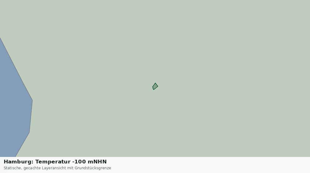 Statische Kartenansicht: Hamburg: Temperatur -100 mNHN