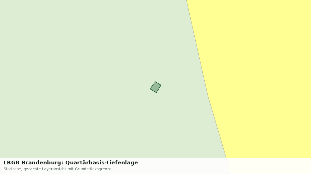 Statische Kartenansicht: LBGR Brandenburg: Quartärbasis-Tiefenlage