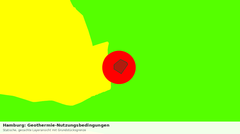 Statische Kartenansicht: Hamburg: Geothermie-Nutzungsbedingungen