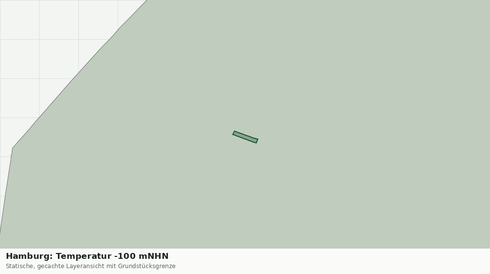 Statische Kartenansicht: Hamburg: Temperatur -100 mNHN