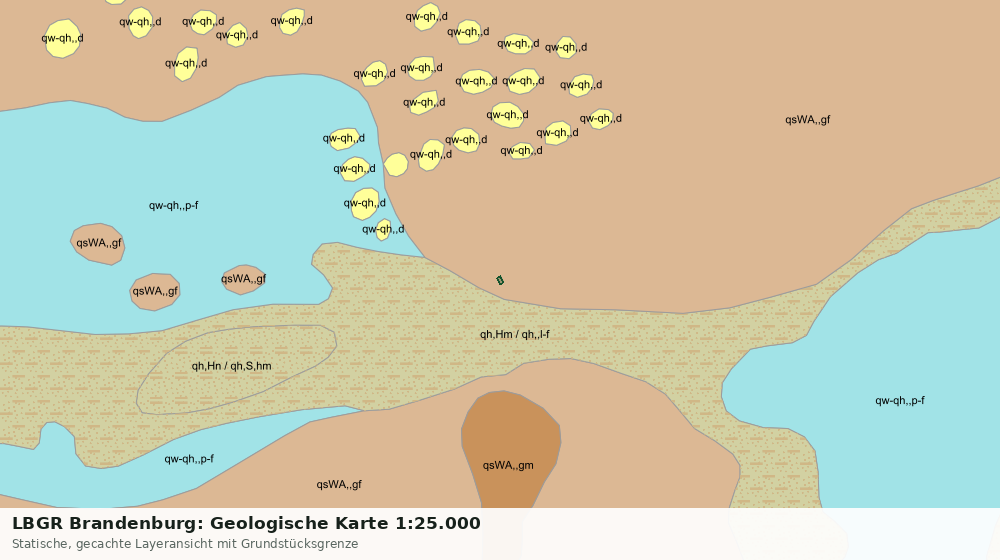 Statische Kartenansicht: LBGR Brandenburg: Geologische Karte 1:25.000