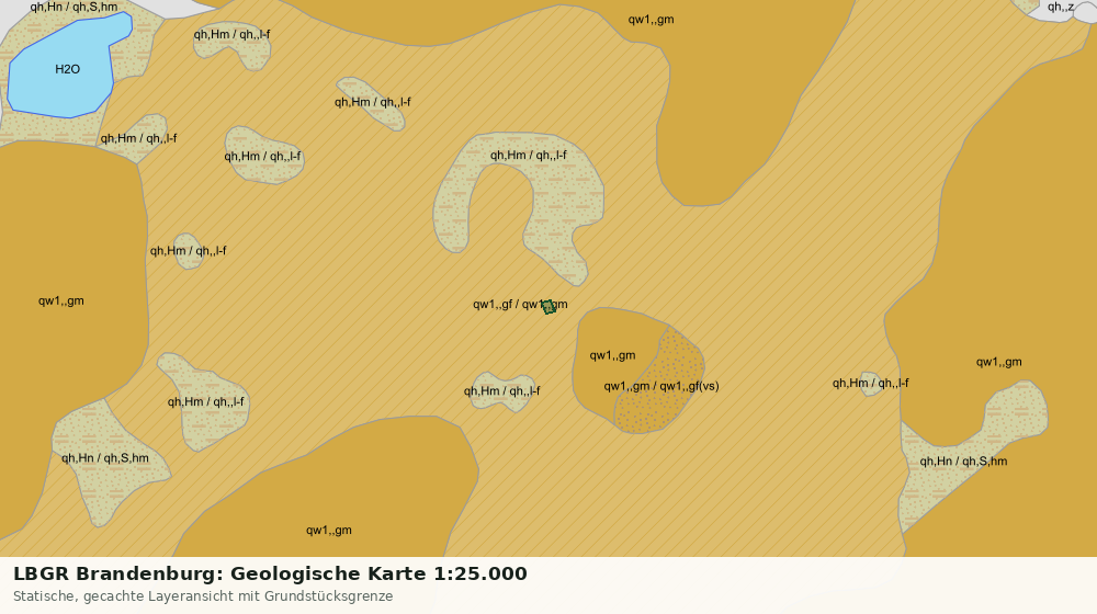 Statische Kartenansicht: LBGR Brandenburg: Geologische Karte 1:25.000