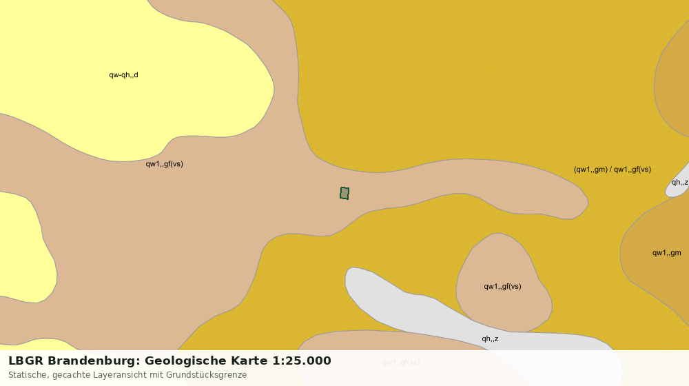 Statische Kartenansicht: LBGR Brandenburg: Geologische Karte 1:25.000