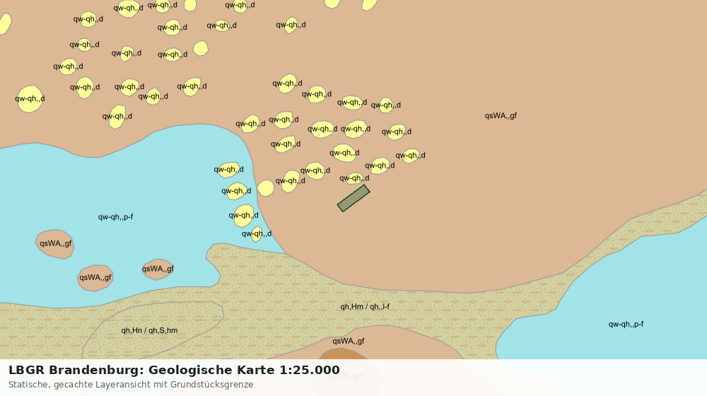 Statische Kartenansicht: LBGR Brandenburg: Geologische Karte 1:25.000
