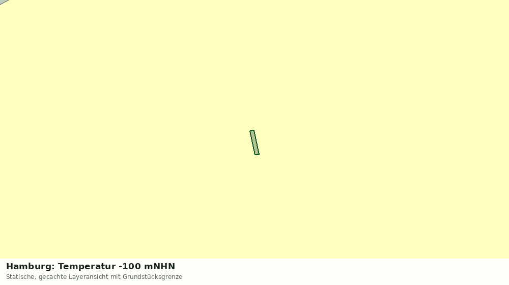 Statische Kartenansicht: Hamburg: Temperatur -100 mNHN