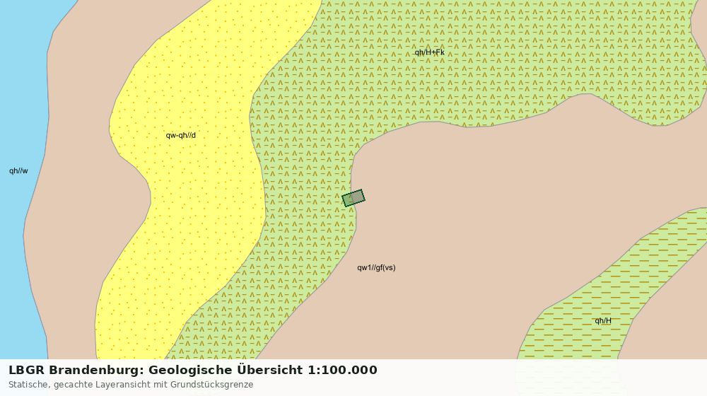Statische Kartenansicht: LBGR Brandenburg: Geologische Übersicht 1:100.000