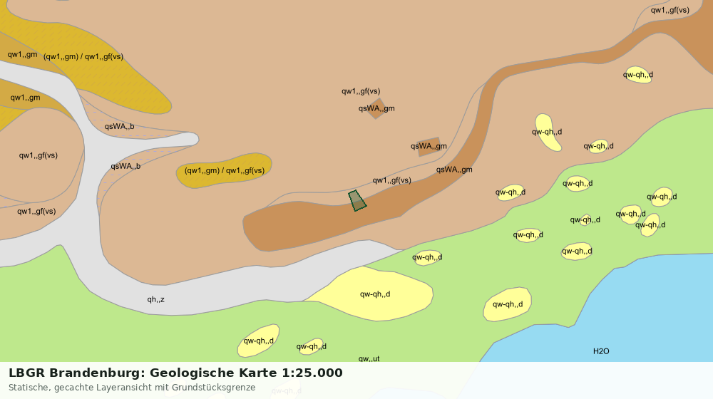 Statische Kartenansicht: LBGR Brandenburg: Geologische Karte 1:25.000