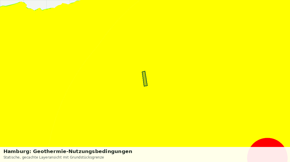 Statische Kartenansicht: Hamburg: Geothermie-Nutzungsbedingungen