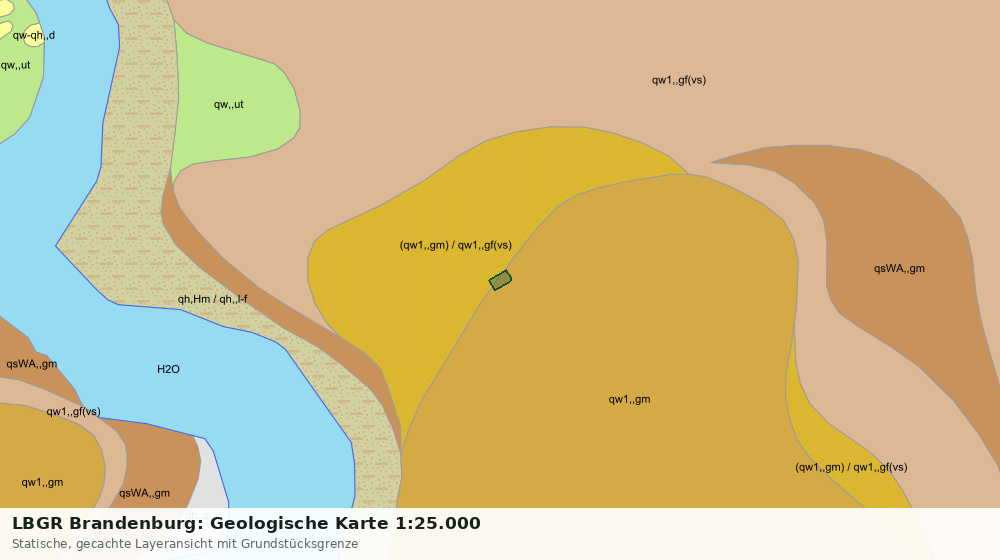Statische Kartenansicht: LBGR Brandenburg: Geologische Karte 1:25.000