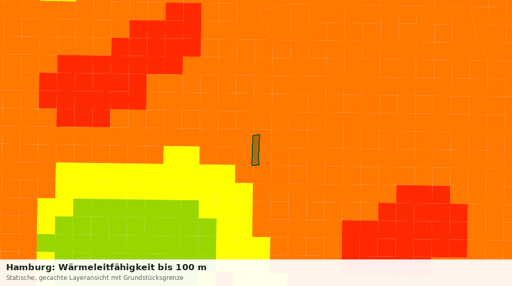 Statische Kartenansicht: Hamburg: Wärmeleitfähigkeit bis 100 m