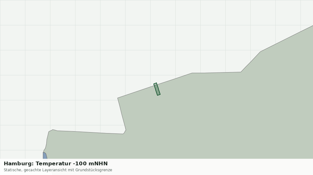 Statische Kartenansicht: Hamburg: Temperatur -100 mNHN