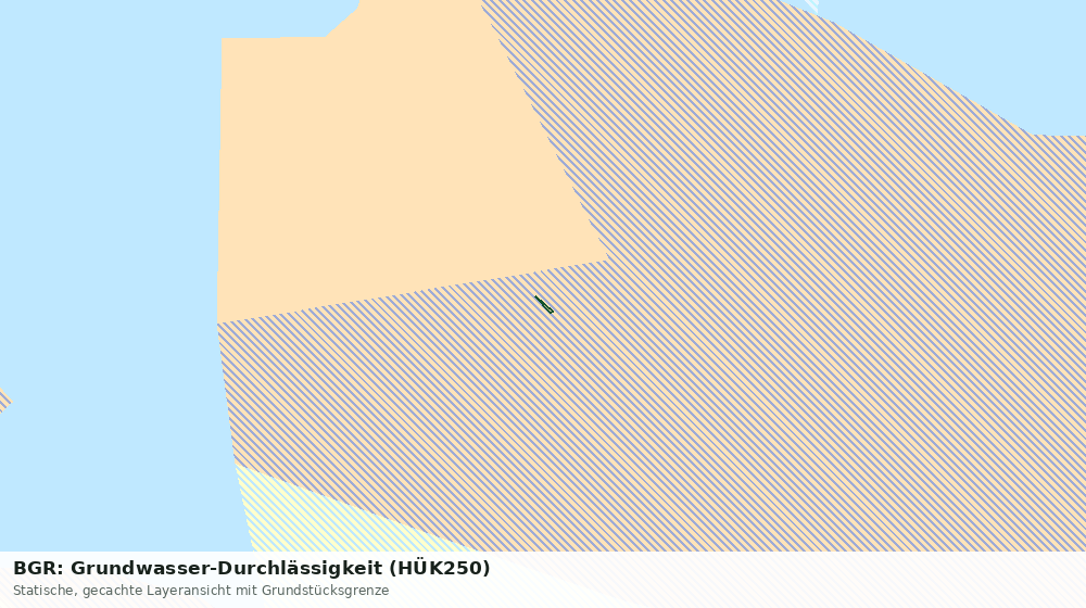 Statische Kartenansicht: BGR: Grundwasser-Durchlässigkeit (HÜK250)