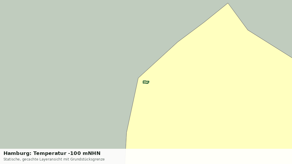 Statische Kartenansicht: Hamburg: Temperatur -100 mNHN
