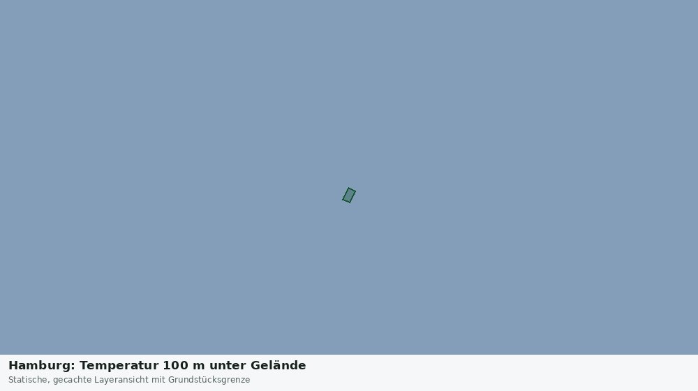 Statische Kartenansicht: Hamburg: Temperatur 100 m unter Gelände