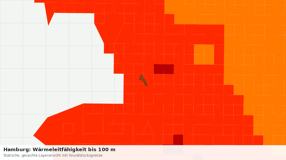 Statische Kartenansicht: Hamburg: Wärmeleitfähigkeit bis 100 m