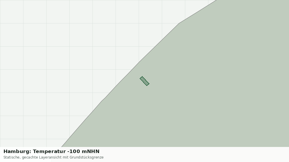 Statische Kartenansicht: Hamburg: Temperatur -100 mNHN