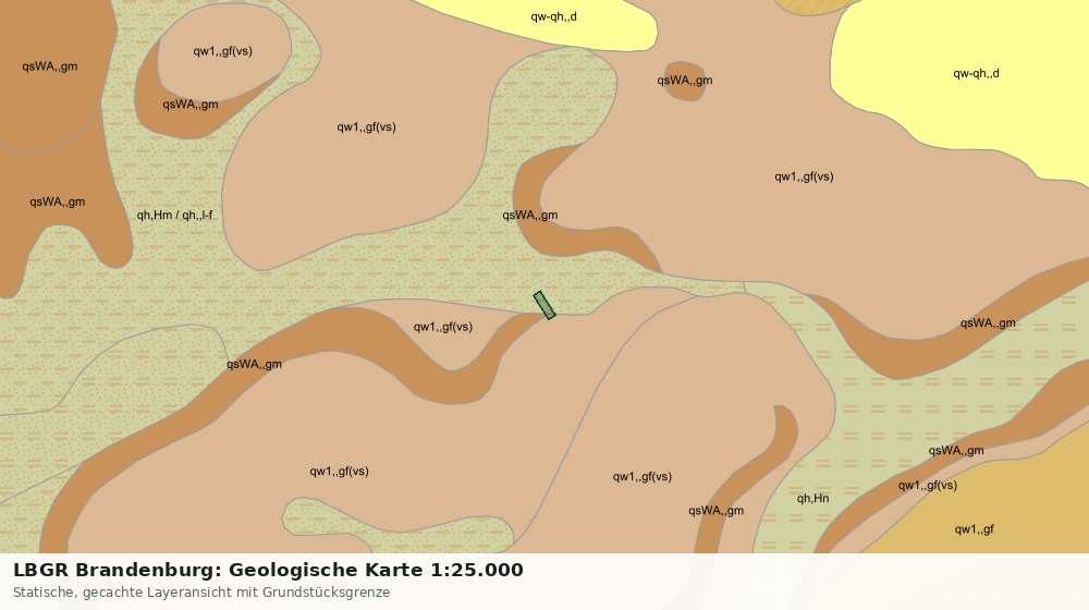 Statische Kartenansicht: LBGR Brandenburg: Geologische Karte 1:25.000