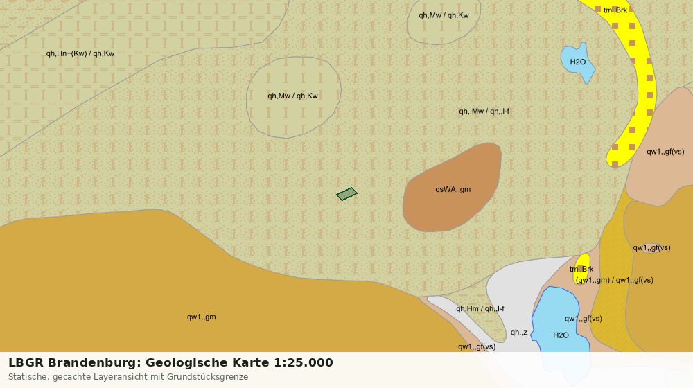 Statische Kartenansicht: LBGR Brandenburg: Geologische Karte 1:25.000