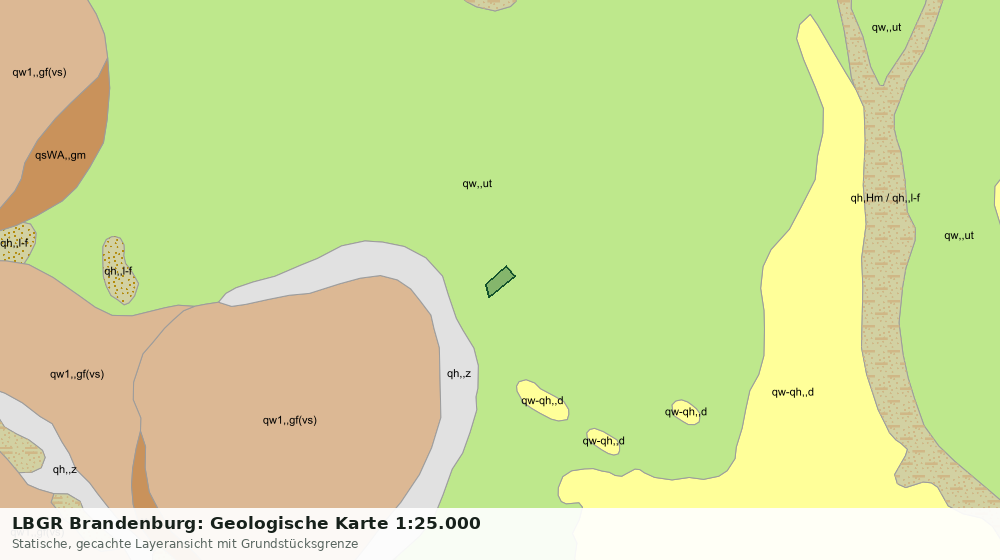 Statische Kartenansicht: LBGR Brandenburg: Geologische Karte 1:25.000