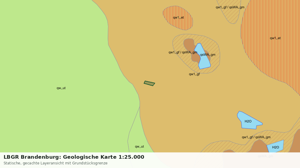 Statische Kartenansicht: LBGR Brandenburg: Geologische Karte 1:25.000