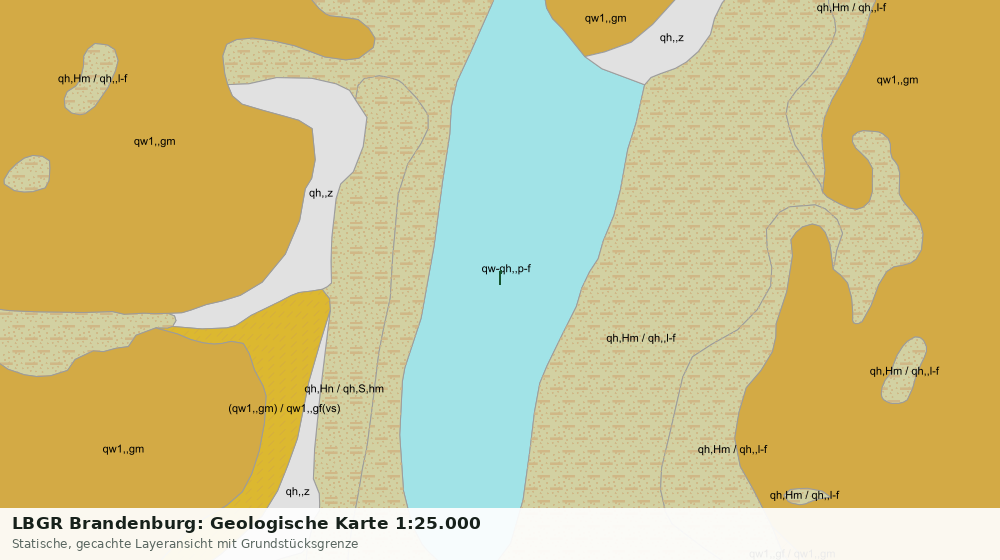 Statische Kartenansicht: LBGR Brandenburg: Geologische Karte 1:25.000