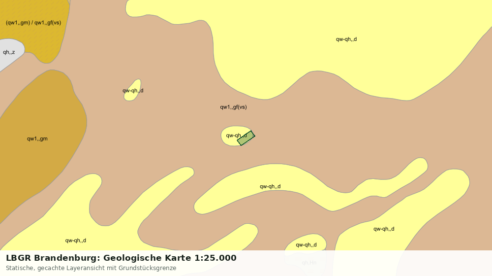 Statische Kartenansicht: LBGR Brandenburg: Geologische Karte 1:25.000