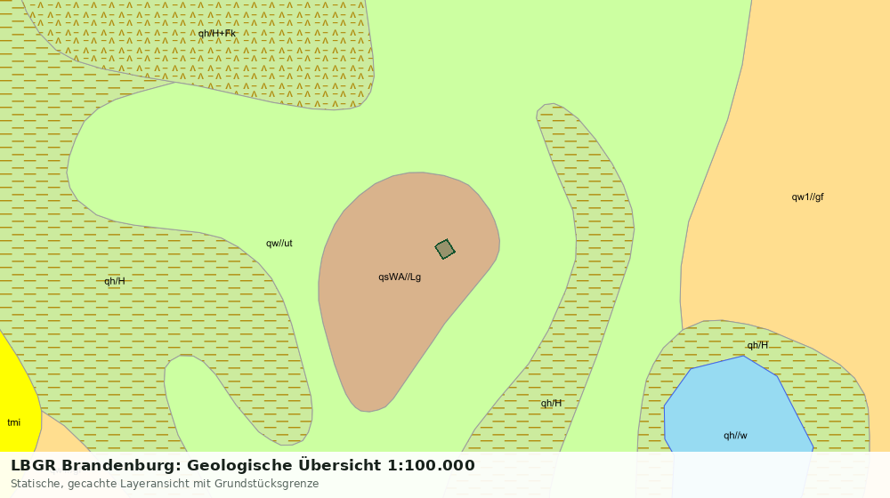 Statische Kartenansicht: LBGR Brandenburg: Geologische Übersicht 1:100.000