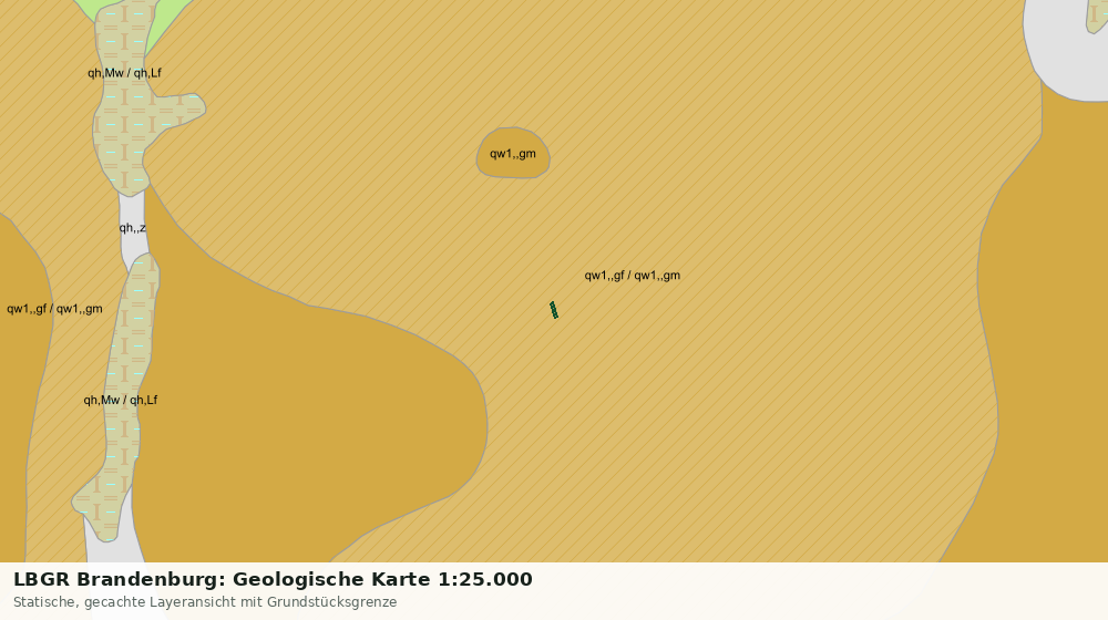 Statische Kartenansicht: LBGR Brandenburg: Geologische Karte 1:25.000