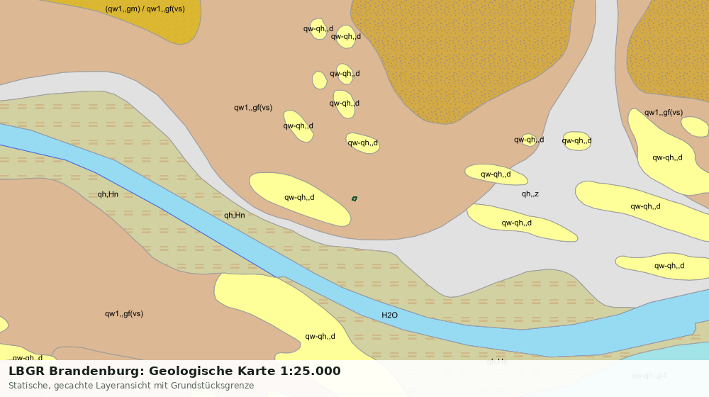 Statische Kartenansicht: LBGR Brandenburg: Geologische Karte 1:25.000